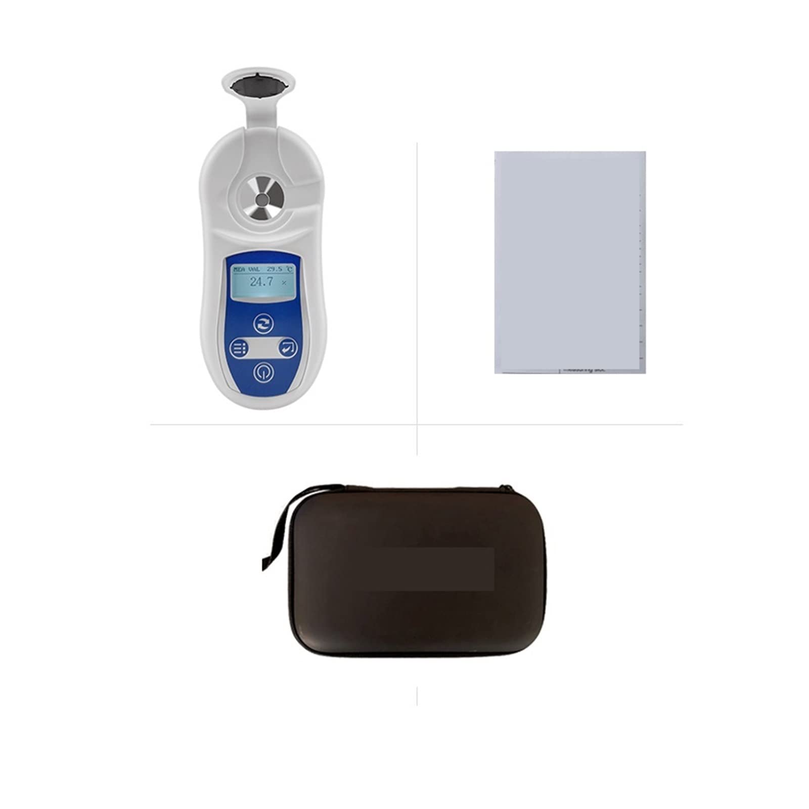 Refraktometer, 0-32% -53% digitaler Brix-Refraktometer for Fruchtsaft Bier Wein Getränke Zuckergehalt Messung Instrument Zuckermesser Brix Tester,für Heim(0-32 brix-with Box)