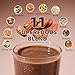 Mushroom Cacao Mix, Organic Raw Cacao with 10 Mushrooms Powder, Non-GMO, Vegan, Gluten Free, Unsweetened Hot Chocolate Natural Supplement, 3.53oz