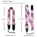 QIELIZI Guitar Strap, Guitar Strap with Leather End Length Adjustable 2 Pick Holders & 2 Matching Picks For Electric Guitar, Acoustic Guitar and Bass - Unique Gift For Guitarist(Colorful Flower)