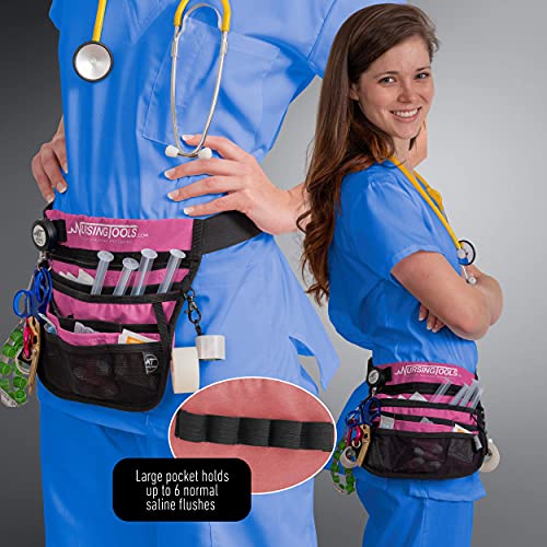 KangaPak Nurse Fanny Pack with Holder for Stethoscope, Tape, & Bandage Scissors - Storage for Emergency Supplies - Organizer Bag for Student & Medical Professionals (Purple Haze)