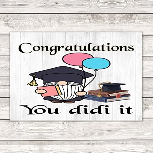 Plaque en bois Congratulations You Did It pour votre décoration de chambre - 5