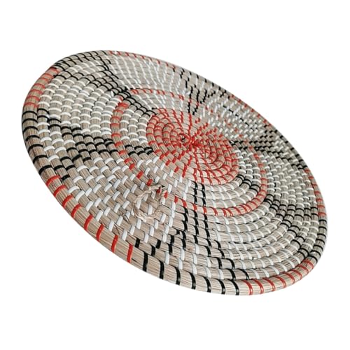 SUPVOX Mantel Individual de Paja Tejido a Mano Colgante de Pared 30x1,5 Cm 280 G Aislante Térmico Antideslizante para Decoración Interior y Exterior del Hogar