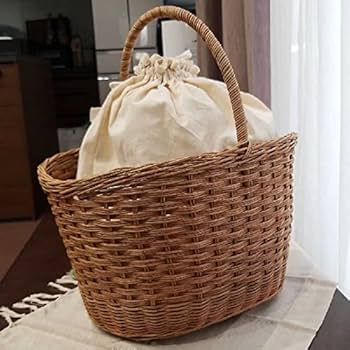 通販 大きな籐かご ラタン 収納家具 さえら バスケット/かご