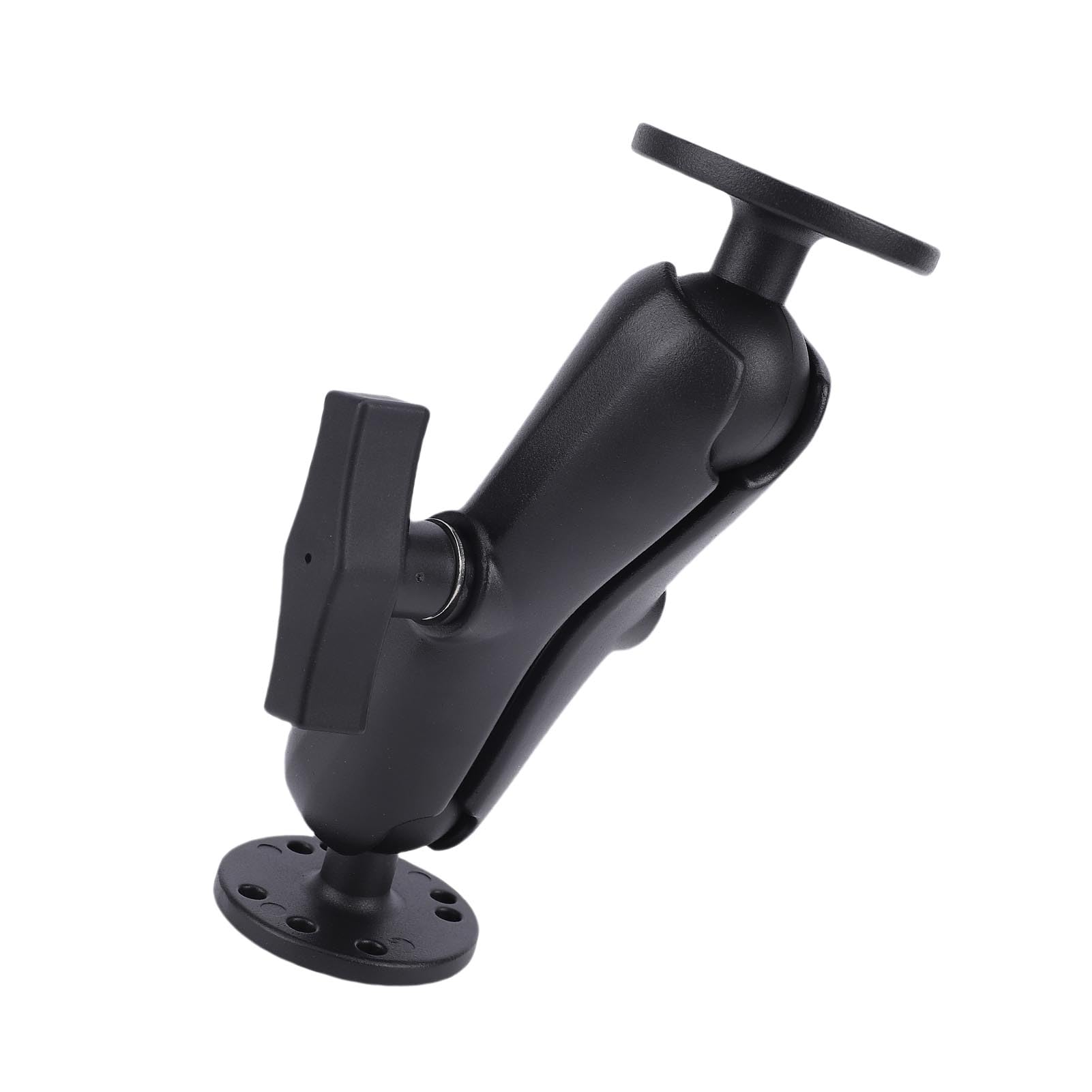 Soporte de Brazo de Doble Zócalo de Aleación de Aluminio, Rotación Ajustable de 360° para Carretillas Elevadoras, 1 Unidad