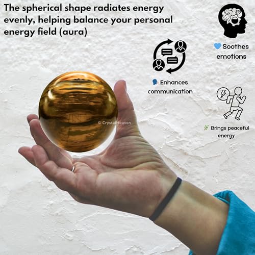 Image of Certified Nellite Crystal Ball for Meditation - Premium Crystal Vastu Items for Home and Feng Shui Items for Good Luck - Ideal for Pooja Supplies and Spiritual Practices (2 inch Inch)