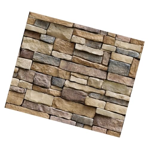 DOITOOL Papel Tapiz De Ladrillo Con Patrón De Roca Calcomanías De Pared Papel Tapiz Mural De Piedra Pegatinas De Pared De Piedra 3D