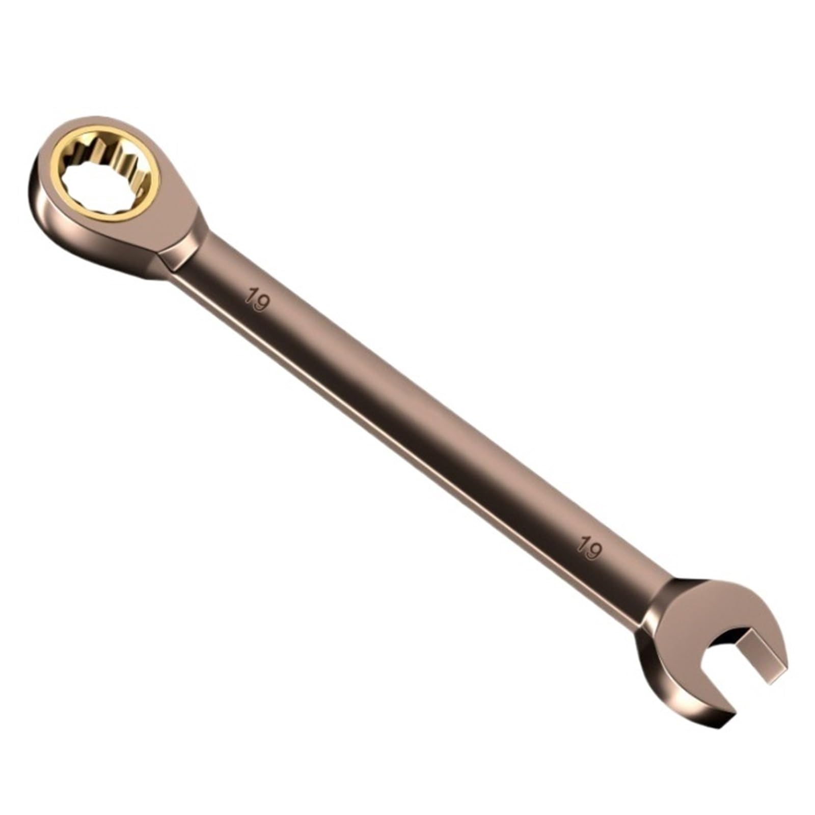 ZGUOUZANTYE Ratcheting Wrench Set, 1pcs Ratchet Wrench Keys Gear Ring Tool Torque Universal Spanners for Car Repair Tools Metric(19mm)