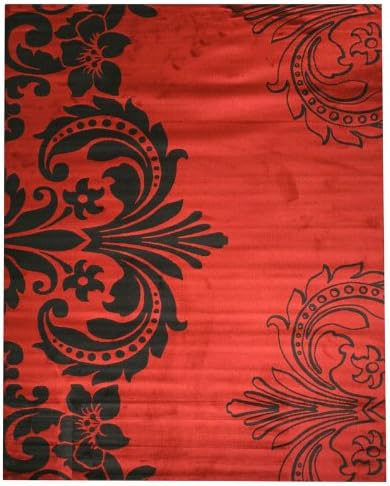 EORC OS2770RD Sofia Area Rug, 2 by 7.3-Feet, Red