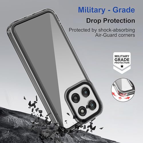 Image of Zapcase Back Case Cover for Motorola Edge 60 Stylus | Compatible for Motorola Edge 60 Stylus Back Cover | Case Cover with Camera Protection | (TPU + PC | Translucent Black)