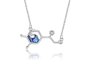 925 Lovely Chemistry Dopamine Molecule Pendant Necklace