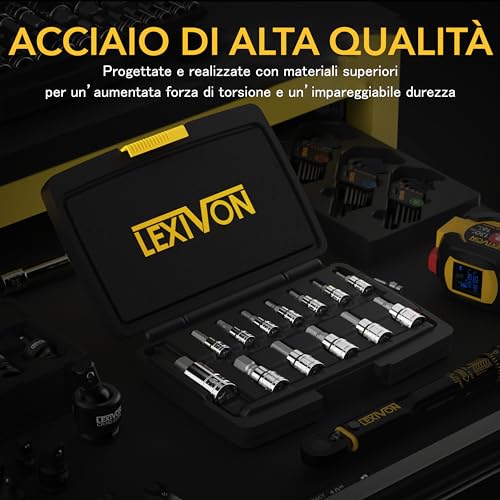 LEXIVON Set di Chiavi a Bussola con Punta