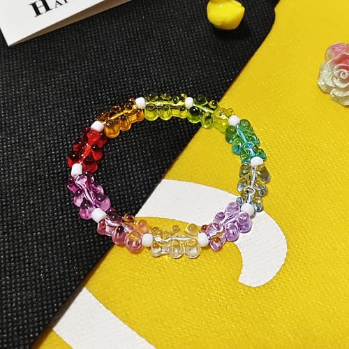 Colorful Gummy Bear Elastic Bracelet – Fun, Stylish Jelly Bear Bead Bracelet, Trendy Gift for Friends, Family, and Party4