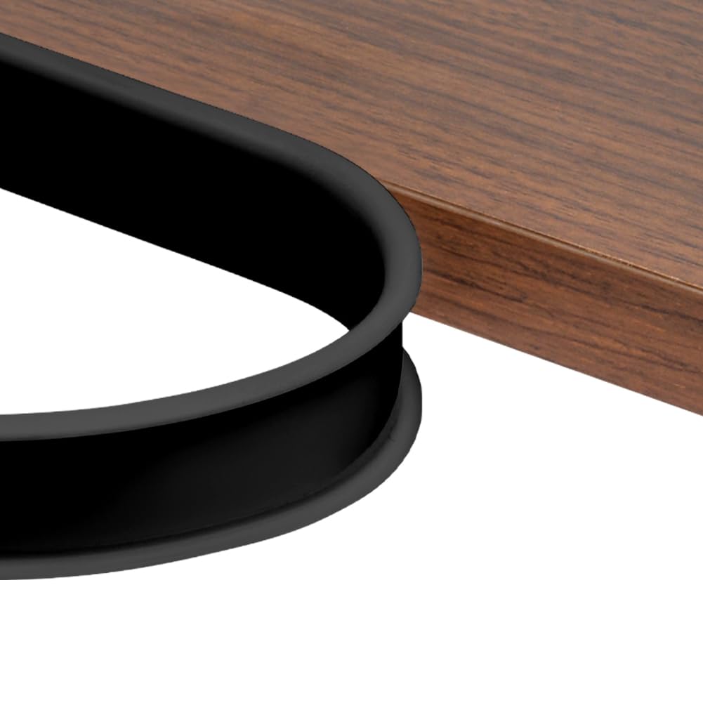 NUTKIT U-Form Selbstklebend Möbelkantenband, TPE Faltbarer Kantenschutz Wasserdicht, Flexible Möbelkantenband Kantenumleimer Selbstklebend für Möbel Schrankkanten Arbeitsplatten(Schwarz, 16mm*2m)