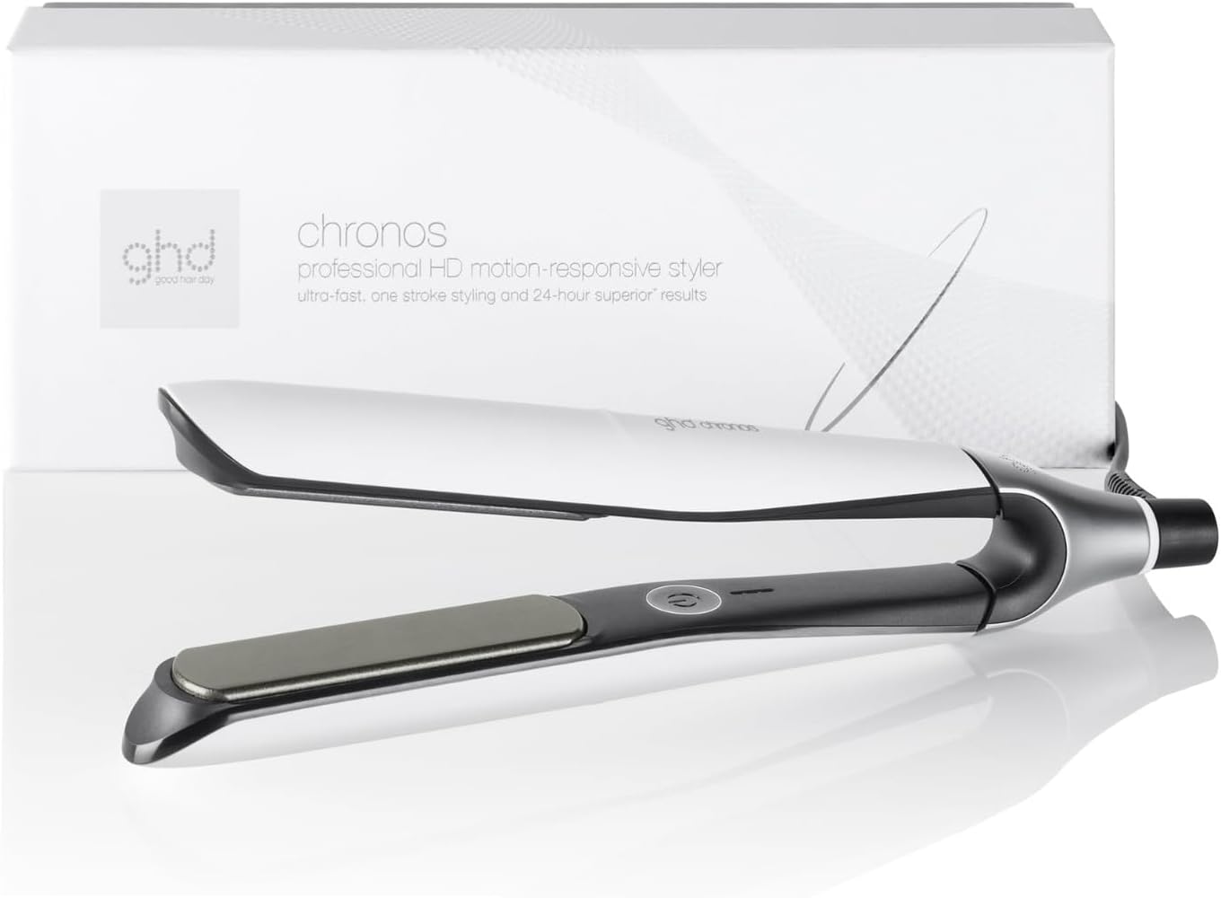 ghd Chronos Piastra & Styler Bianca – La Più Avanzata, Styling 3X Più Veloce, Maggiore Lucentezza – Senza Danni da Calore Estremo – Per Tutti i Tipi di Capelli