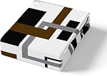 Erosebridal Geometric Duvet Cover for Adult,Vintage Black and Grey Brown Bedding Set Queen,Modern Farmhouse Comforter Cover Home Room Decor,Grid Pattern Bed Sets with 2 Pillow Shams All Season