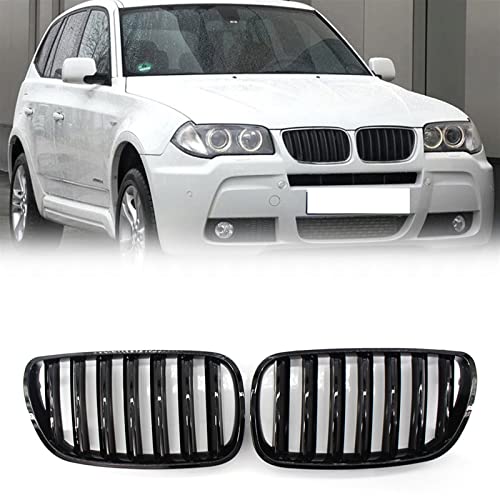 Calandre centrale avant pour BMW X3 E83 LCI noir brillant premium