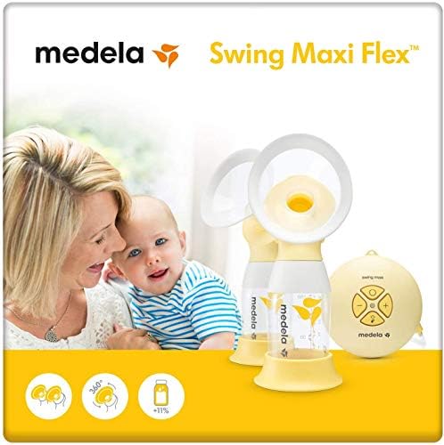 Medela Swing Maxi Flex Double Electric Breast Pump - More Milk in Less Time, Featuring PersonalFit Flex shields and Medela 2-Phase Expression technology