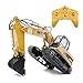 Excavadora Teledirigido a Escala 1:14 Profesional 15 Canales | Camión Construcción Excavadoras RC Radiocontrol a Bateria con Luces y Sonidos con Mando Control Remoto