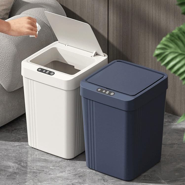 Poubelle à capteur intelligent étanche pour salle de bains et cuisine sans contact