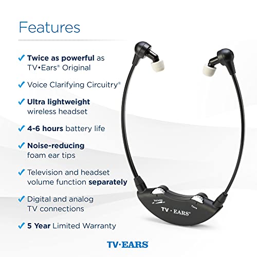 TV Ears Dual Digital Wireless Headset System, Use 2 headsets at same