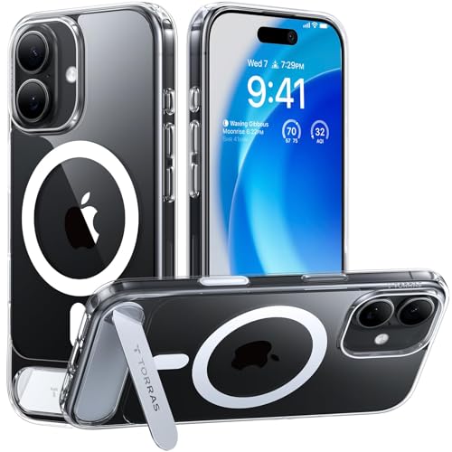 Coque iPhone 17 avec support en titane premium transparent
