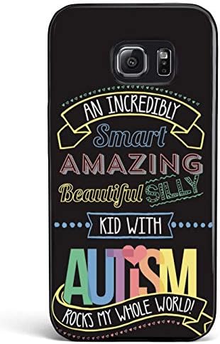 Inspired Cases - 3D Textured Galaxy S6 Case - Rubber Bumper Cover - Protective Phone Case for Samsung Galaxy S6 - an Incredible Kid - Autism Awareness