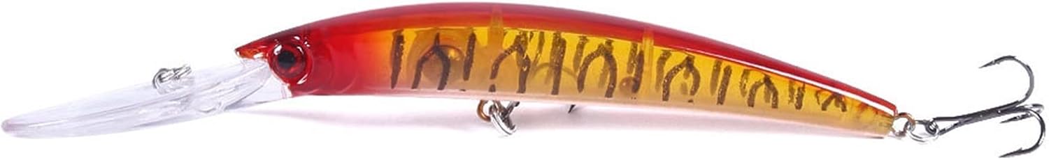 10Pcs 15cm 15.4g Minnow Fishing Lure Bass Crankbait with Long Plastic Lip Artificial Hard Bait Wobblers Floating Jerkbait Bass Pike Carp Fishing Tackle