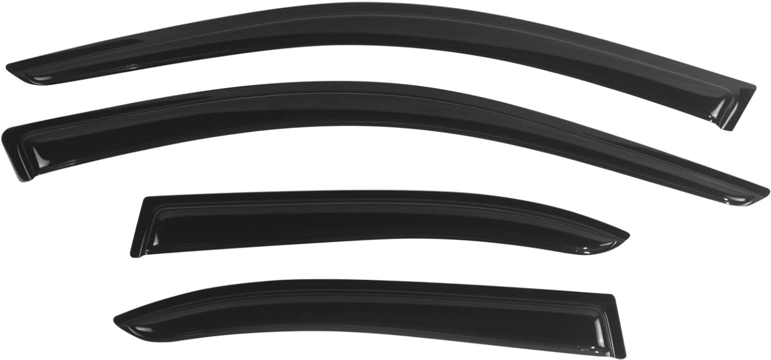 Tape On Window Visors Fits for 1999-2005 Volkswagen Jetta 4-Door Sedan Only, Side Auto Window Wind Deflectors, Ventshade, Rain Guards for Cars/Trucks