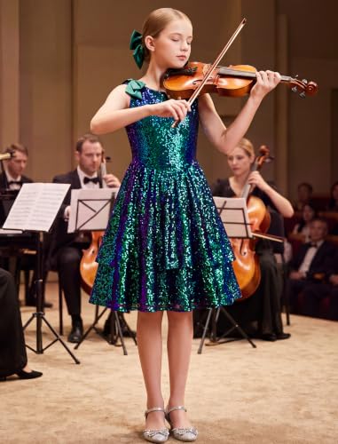 Girls Sequin Sparkly Dresses Tween Formal Party Fancy Dresses Size 7-14 - 14.99 w/ Code + 50% Off Code VZ8VLFW9 - image 4