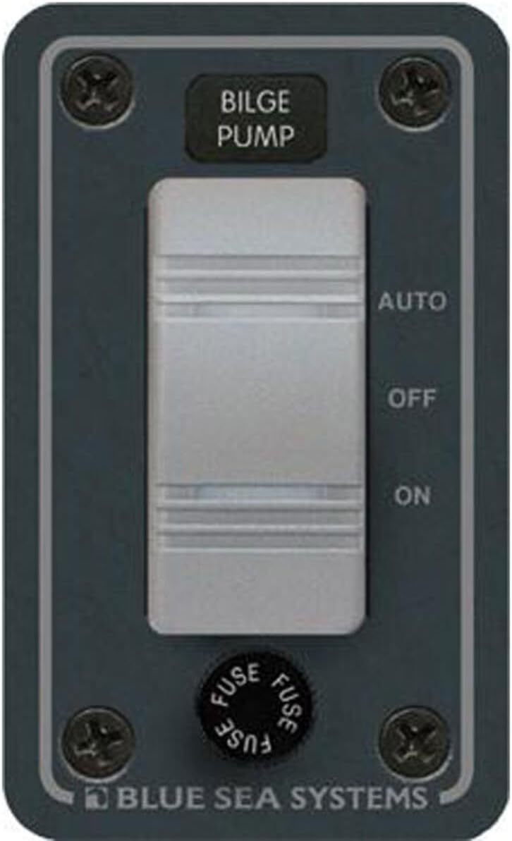 Blue Sea Systems 8263 Contura Water Resistant 12V DC Panel - Bilge Pump Control