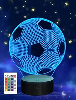 Optical Illusion 3D Lamp 7 Colors Changing Football Beside Table Night Light for Soccer fans Kids Children Xmas Birthday Party Gifts