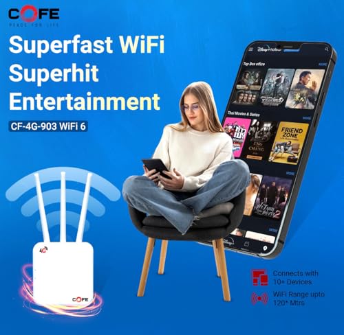 Image of COFE CF-4G 903 4G SIM Router | 300Mbps | All SIM Compatible | Plug & Play | DVR /NVR Support