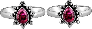 GIVA 925 Oxidised Silver Pear Toe Rings, Adjustable| Toe Rings for Women and Girls | With Certificate of Authenticity and ... Price In India