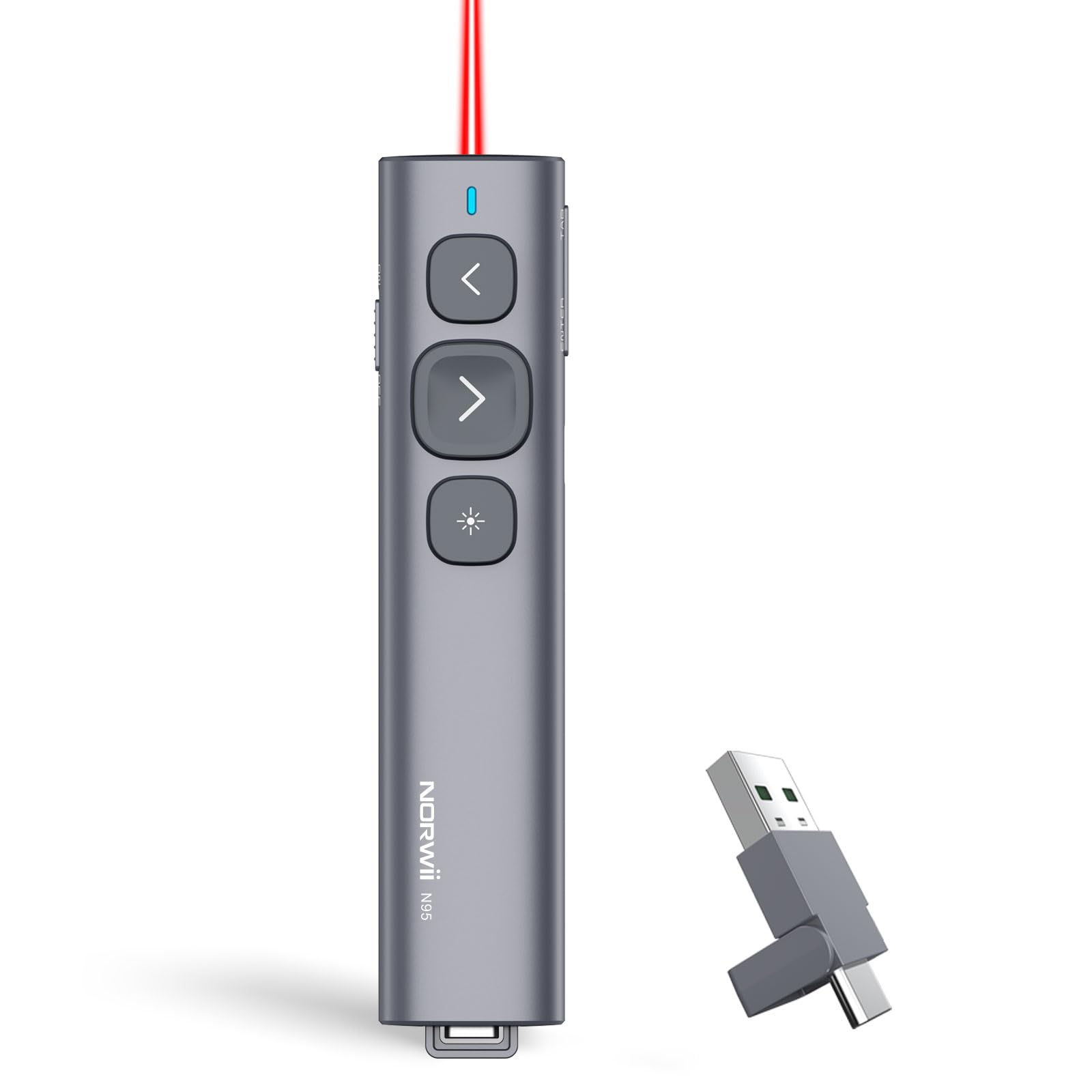 Amazon.com : Norwii N95 Presentation Clicker with USB-A&C Receiver
