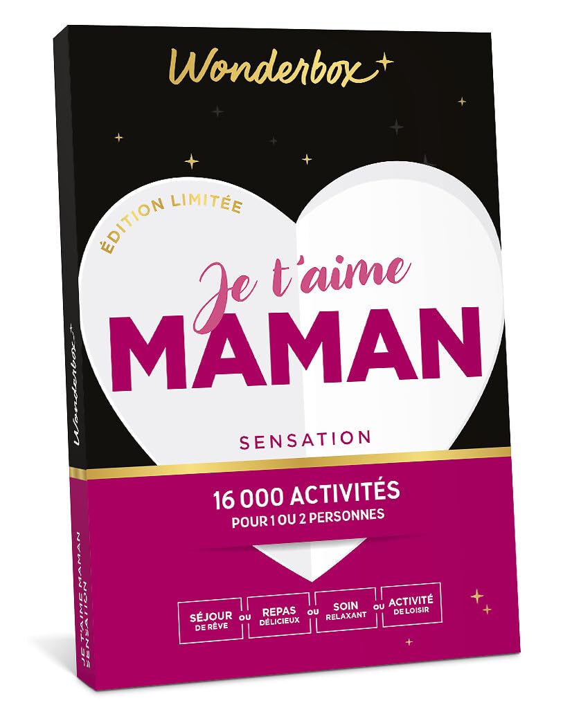 WONDERBOX - Coffret Cadeau - Je t'aime Maman Sensation - pour 1 ou 2 pers.