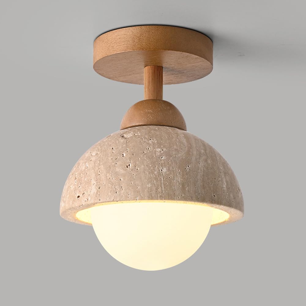 Lámpara de techo de estilo wabi sabi semiempotrada para dormitorio y salón
