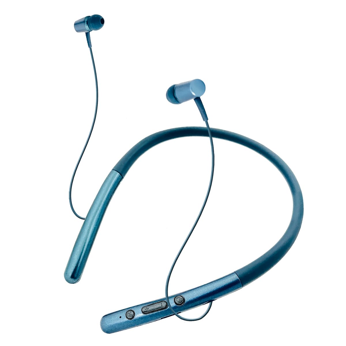 K P CREWin Ear Wireless Bluetooth Neckband with Mic for Phone Calls, Fast Pairing, Lightweight, Tangle Free Carrying - 5.0 Bluetooth (Greenish-Blue)