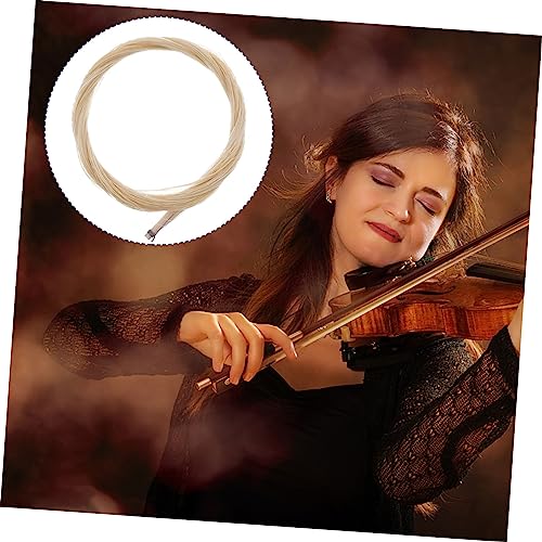 OFFIGAM Natural Mongolian Horse Hair for Violin Viola Cello and Erhu Bows Premium Quality Bow Hair for String Instruments 100% Natural - Thumbnail 6