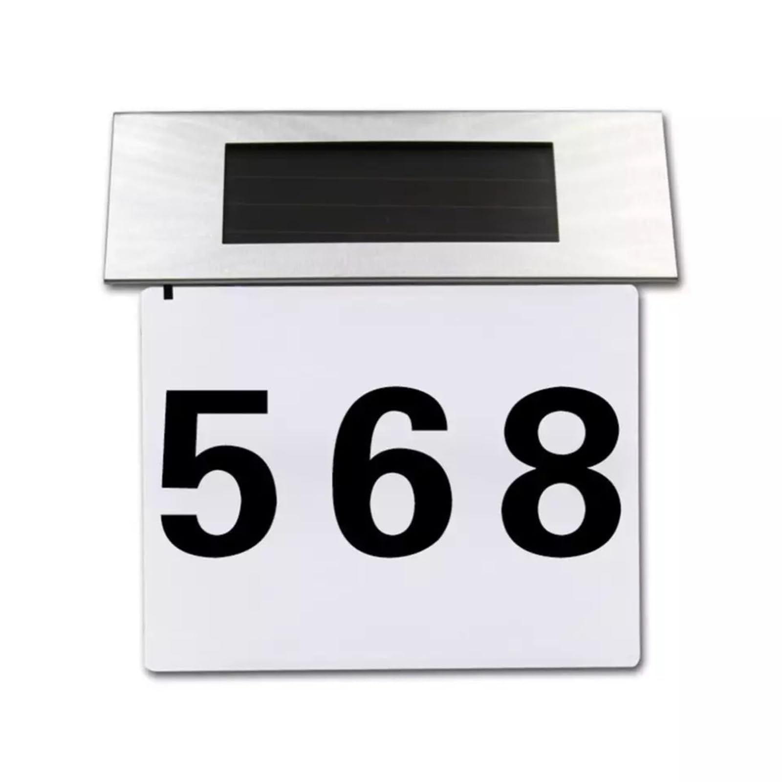 Znak numeru domu, Zasilany energią słoneczną znak adresowy LED Wodoodporna zewnętrzna lampka numeryczna do lampy na drzwiach do ścieżki ogrodowej na ganku