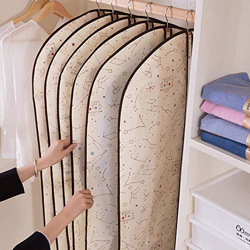 Clothes dust cover Set Of 15 Non-woven Fabric Garment Bags Suit Bag Includes Zipper And Transparent Window 5*Large Size+5*Medium Size+5*Small Size Clothing bag storage bag and travel dustpro2