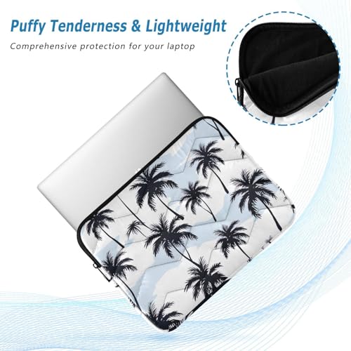 Funda para portátil 13-14 pulgadas azul con palmeras miniatura 5