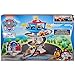 Paw Patrol Adventure Bay Lookout Tower Playset With 2 Die-Cast 1:55 Vehicles (Chase and Marshall): Twin Track Rescue Way 25 Pc Set With Launching Periscope - Accommodate Up to 6 True Metal Racing Cars