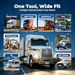 LAUNCH CR HD V2 Outil de diagnostic de camion lourd, HD OBD Scanner, lecteur de code diesel, OBD2 & Diagnostic de service lourd, DTC Recherche, contrôle de tension de la batterie, mise à jour Freelifetime pour les bricoleurs