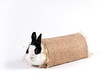 Vista 7 de Cómodo conejo hierba nido suministros para mascotas conejillo de indias túnel nido conejito juguete
