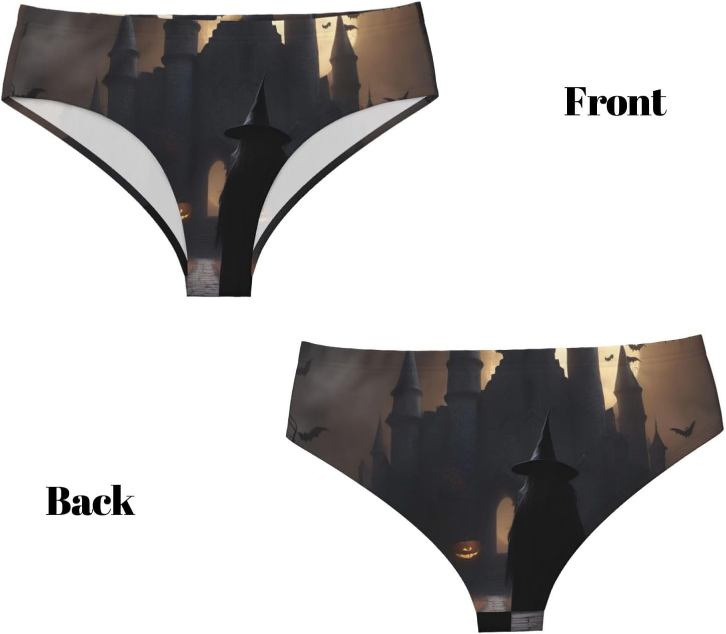 Halloween Goth Print Women'S Briefs Underwear,Comfortable Panties For Women,Everyday Essential