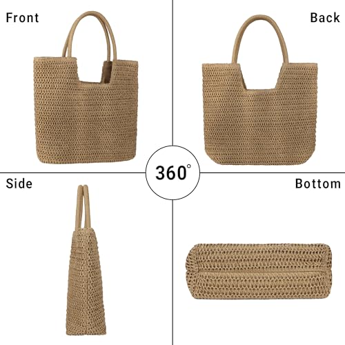Bolso playero grande tejido para mujer miniatura 3
