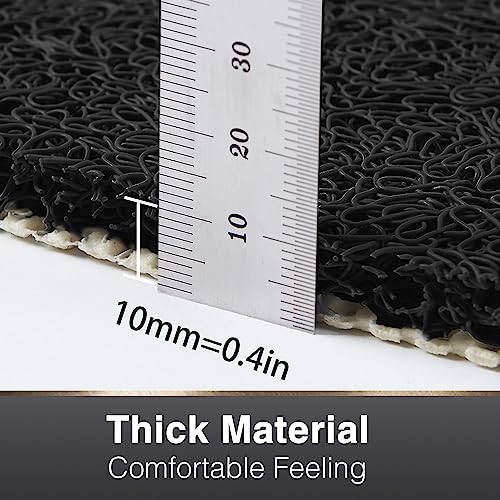 Asvin Soft Textured Bath, Shower, Tub Mat, 24x16 Inch, Phthalate Free, Non Slip Comfort Bathtub Mats with Drain, PVC Loofah Bathroom Mats for Wet Areas, Quick Drying