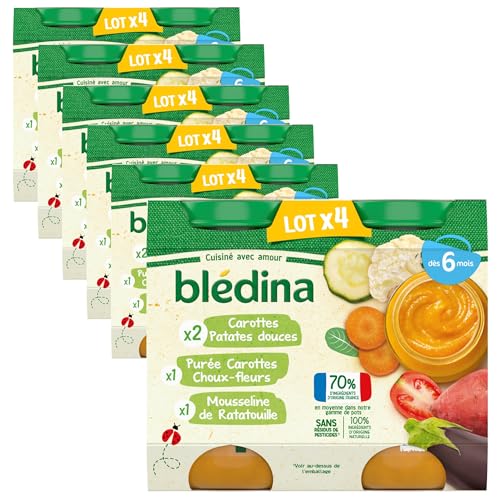 Blédina Petits Pots bébé repas légumes variés prêts sans préparation lot 24x200g