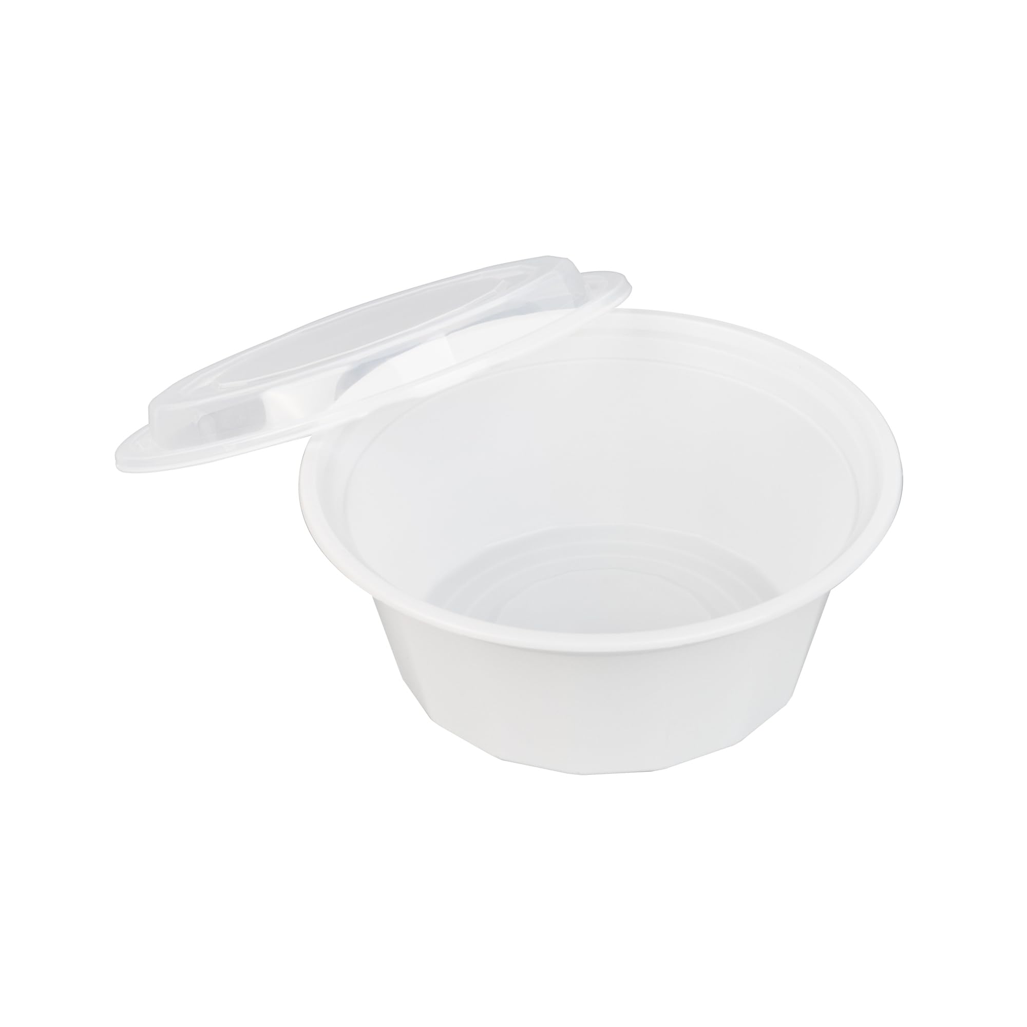 Restaurantware 100 Count Asporto Microwavable Collection Round PP To Go Box with Clear Lid