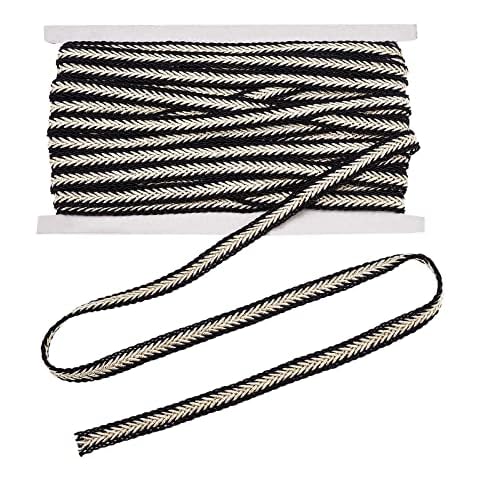 NBEADS 12m Polyester-Geflechtband, 10 mm Breites Französisches Zopfband, Gewebtes Zopfband, Dekoratives Kordelband Für Kostüm Heimwerken Nähen Polsterung Vorhang Schonbezug Dekoration Cover